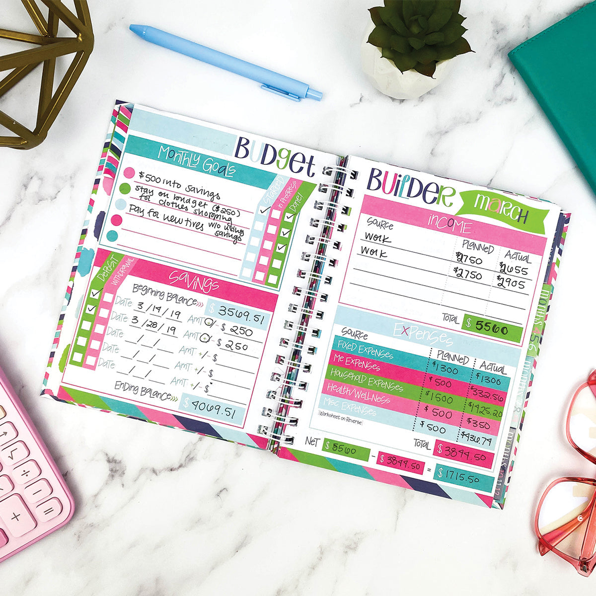 NEW! 2026 Goal Getter Bundle + 2026 Mini Calendar | Reminder Binder® Planner, Gratitude Finder® Journal and Budget Binder™