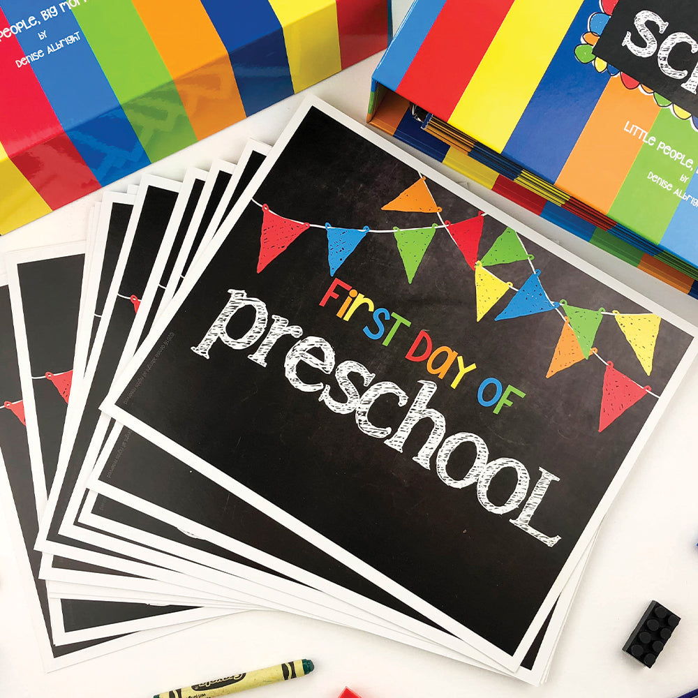 Mom Must-Have School Keepsake Kit | Class Keeper, Photo Prop Deck & School Stickers + BONUS App Membership