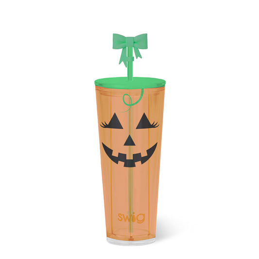 *SWIG Plastic Tumbler 24oz - Boo Crew Pumpkin
