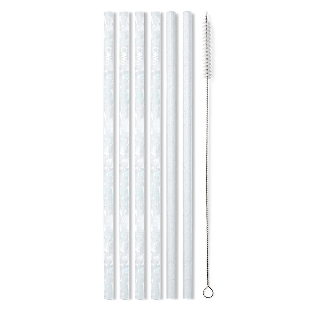 *SWIG Bride to Be + Silver Glitter Reusable Straw Set