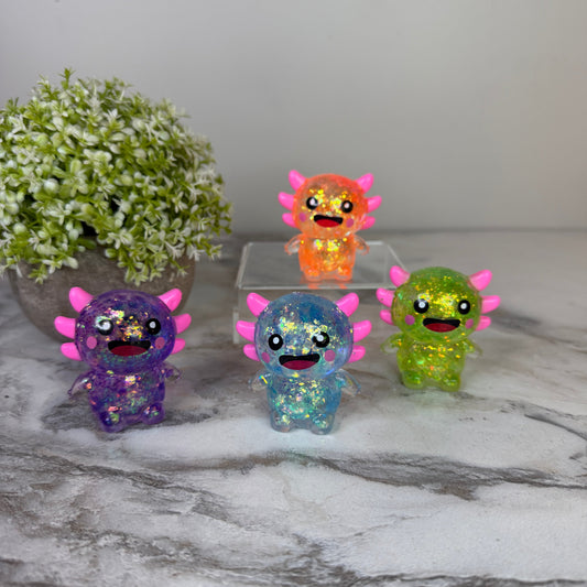 *Squishy Toy - Baby Axolotl Glitter