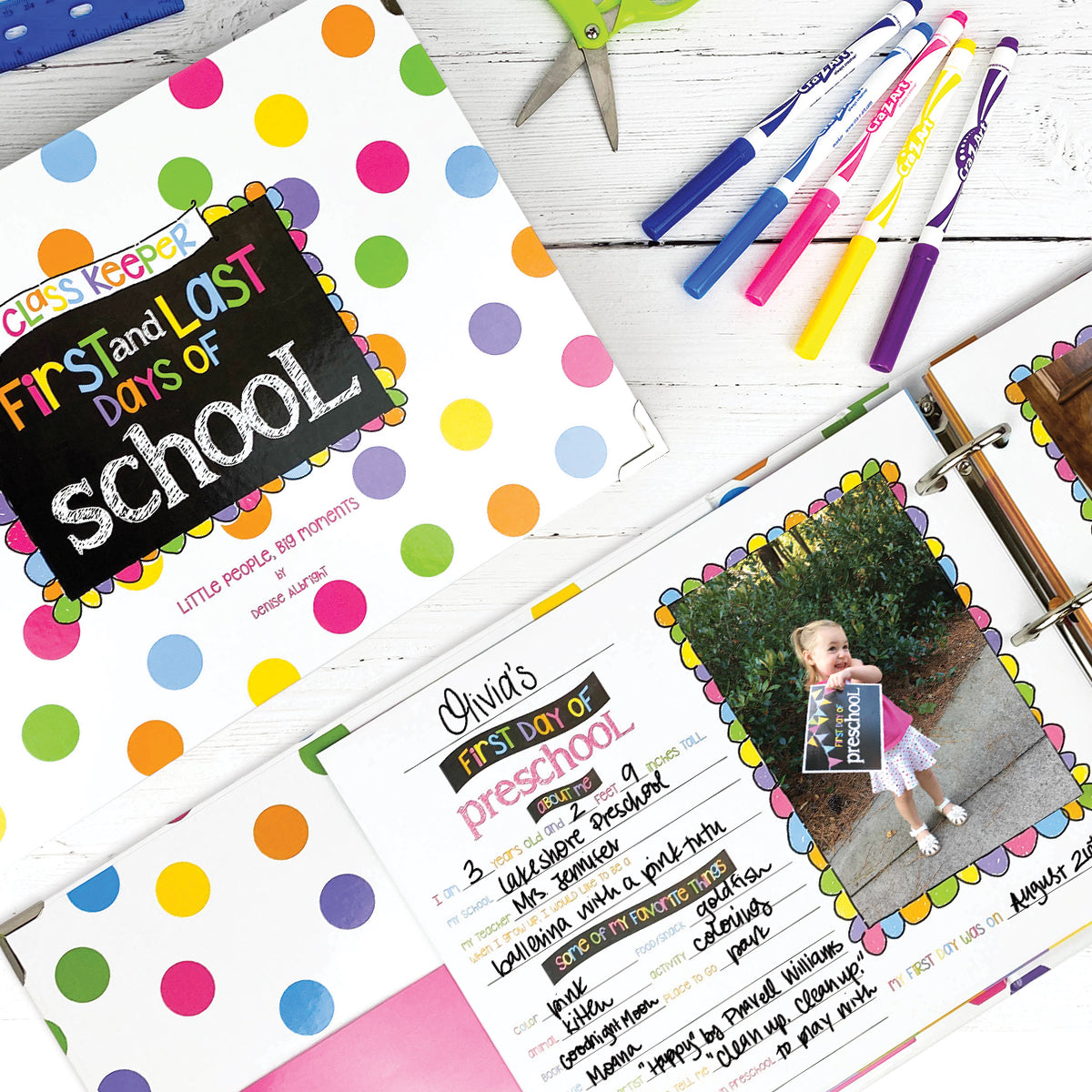 Mom Must-Have School Keepsake Kit | Class Keeper, Photo Prop Deck & School Stickers + BONUS App Membership