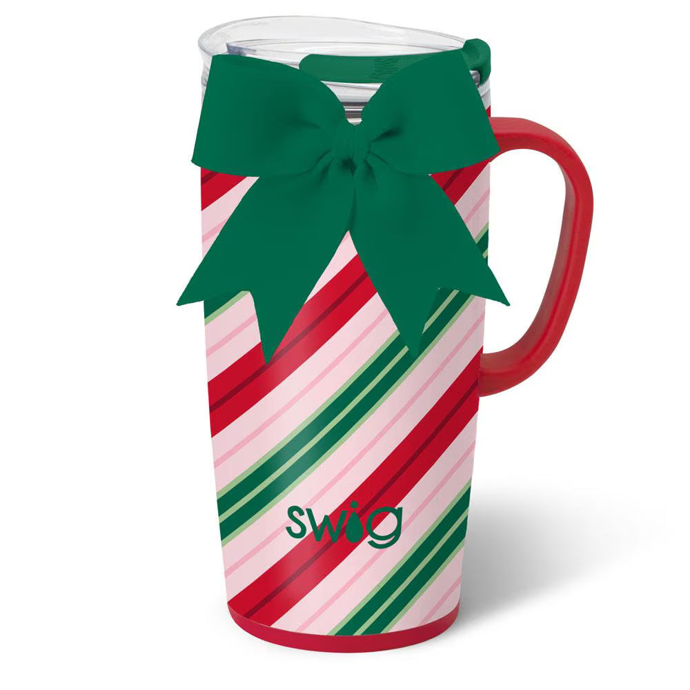 *SWIG Travel Mug (22oz) - Candy Cane Lane