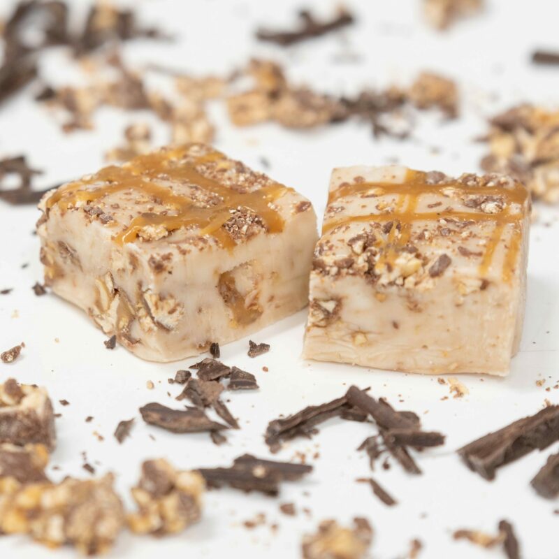 *Fudge - Caramel Vanilla Fudge with Snickers Candy (1/2 lb Package)