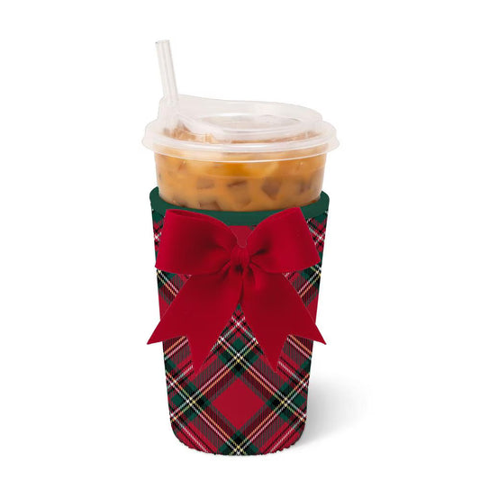 *SWIG - Iced Cup Coolie (Medium) - Christmas Plaid