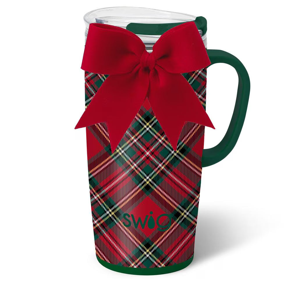 *SWIG Travel Mug (22oz) - Christmas Plaid