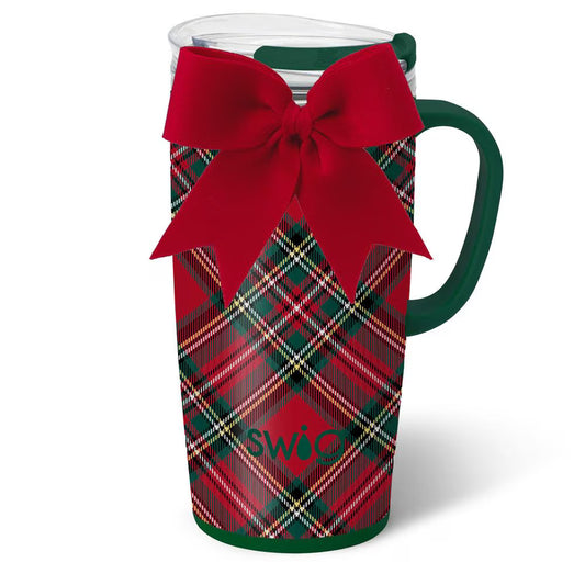*SWIG Travel Mug (22oz) - Christmas Plaid