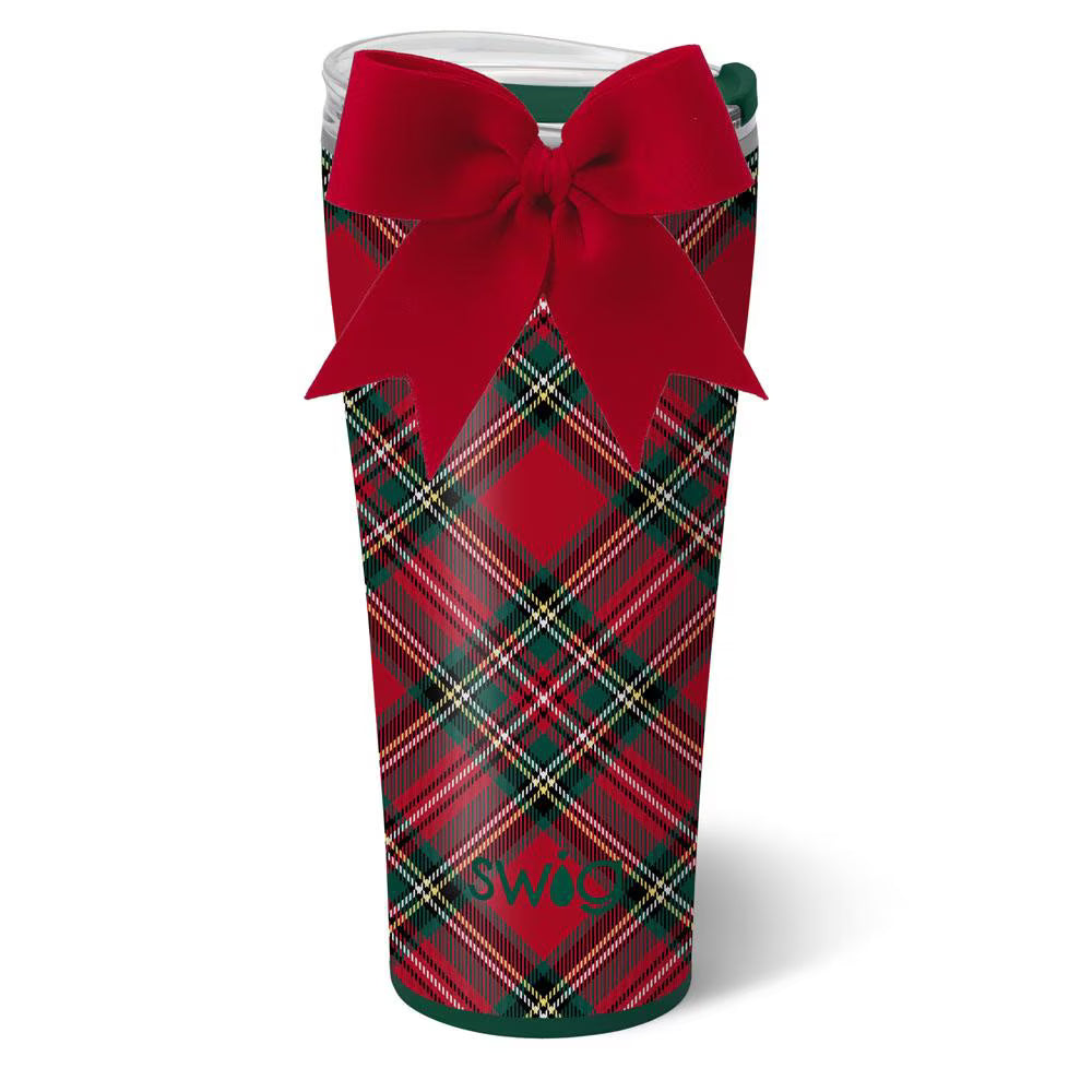*SWIG Tumbler (32oz) - Christmas Plaid