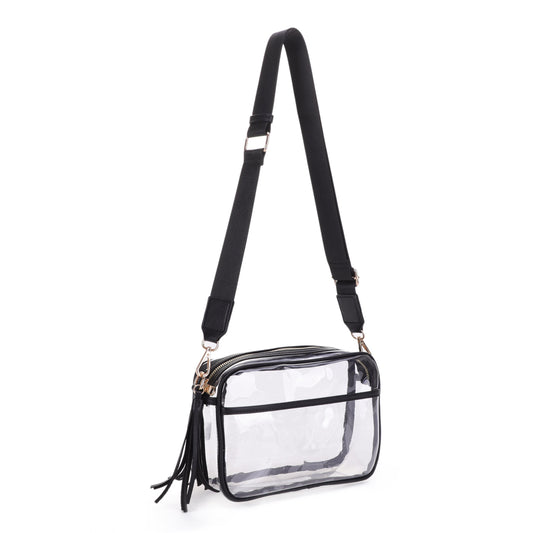 *Handbag - Clear Square Zipper Crossbody Bag