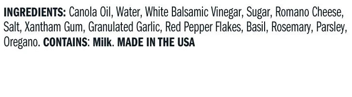 *Dressing - Creamy Italian White Balsamic Dressing