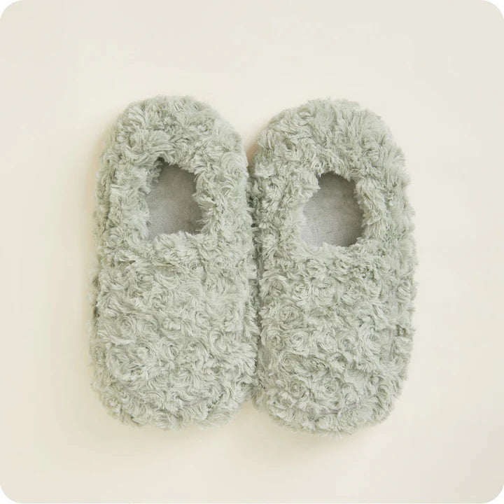 *Warmies Slippers Curly Sage Green