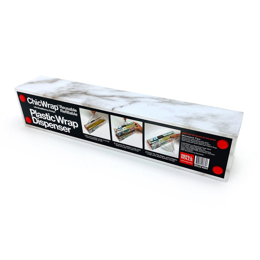 *ChicWrap Plastic Wrap Dispenser | Carrara Marble