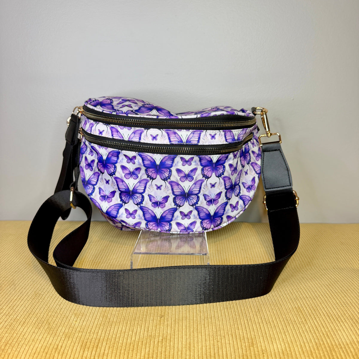 The Roni Nylon Crossbody - Butterfly Purple