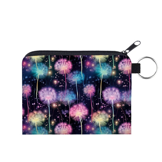 Mini Pouch - Floral Rainbow Dandelion