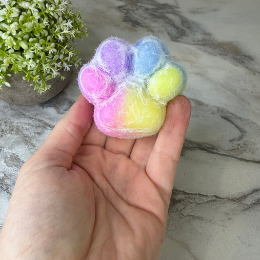 *Squishy Toy - Rainbow Paw Taba