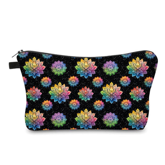Pouch - Rainbow Mandala on Black