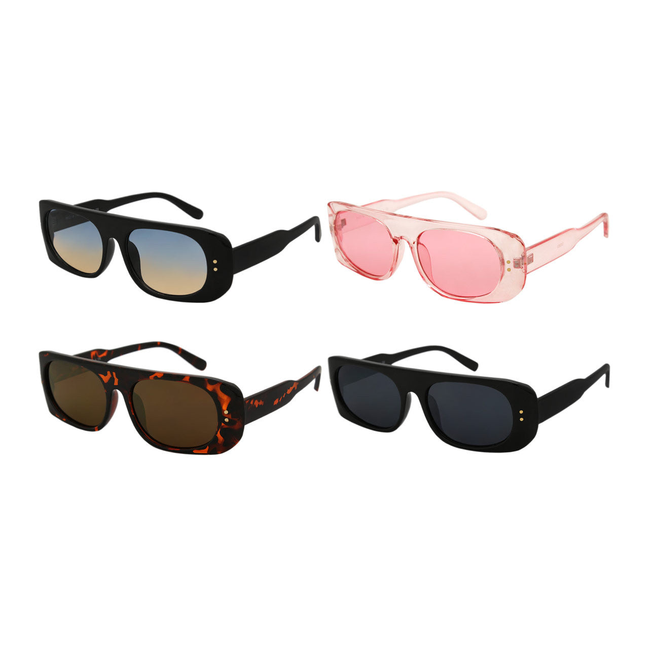 *Sunglasses - Women's Square Shades - Flash Mirror - DS353