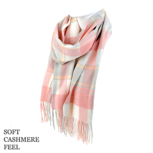 *Scarves - Unisex Cashmere Feels Acrylic Scarves - Plaid