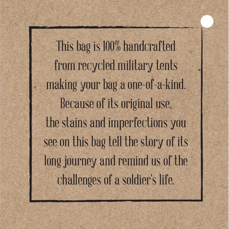 *Military Tent Bag - Weekender - Be Kind