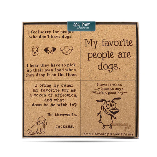 *Cork Coaster Set - Dog Lover