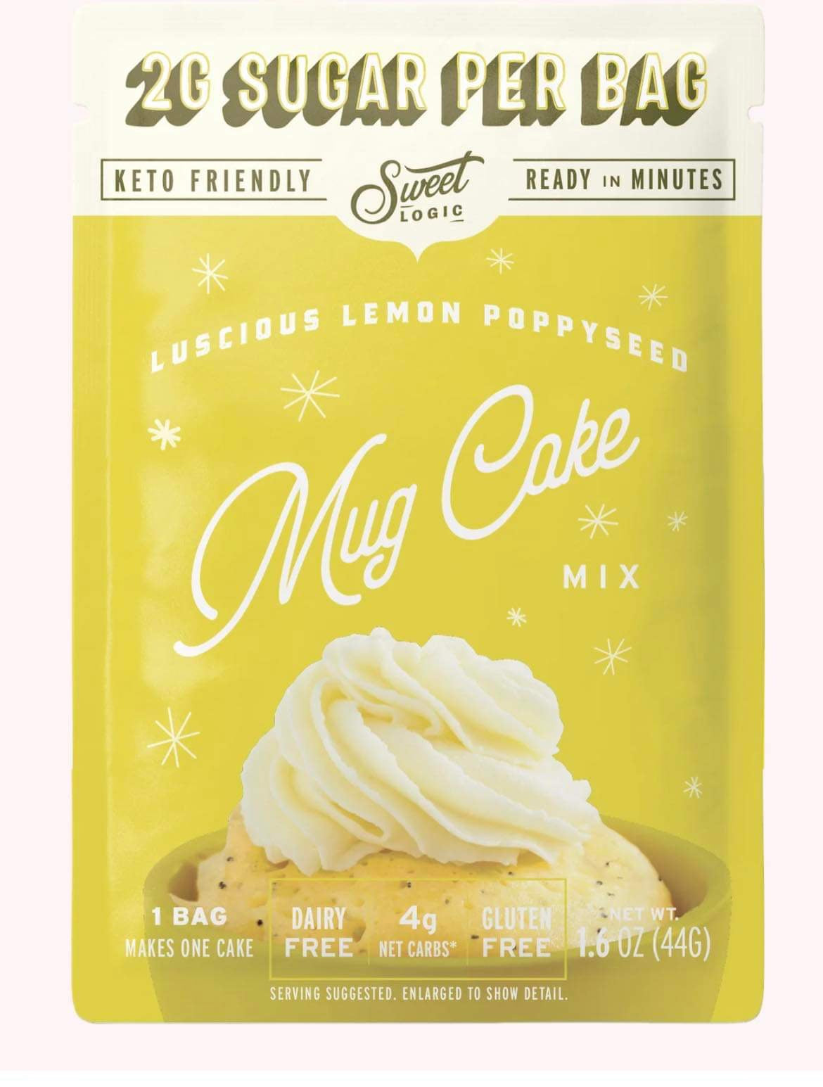 *SWEET LOGIC Keto Mug Cake Mix - Lemon Poppyseed