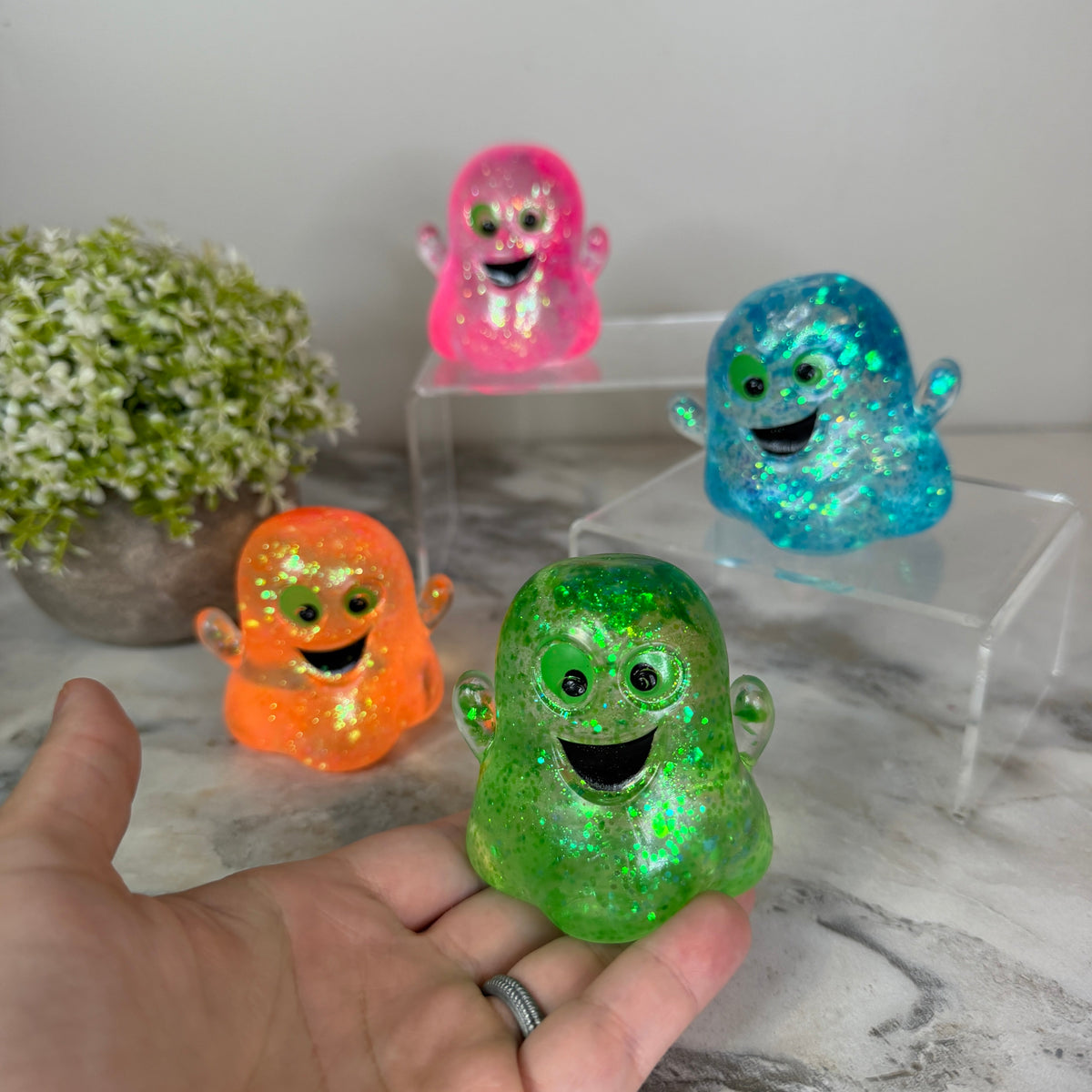 Squishy Toy - Halloween Glitter Ghost