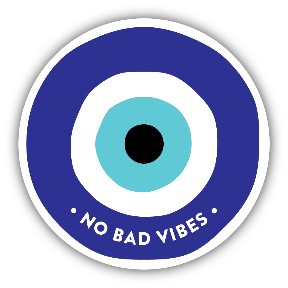 *Sticker - No Bad Vibes Evil Eye