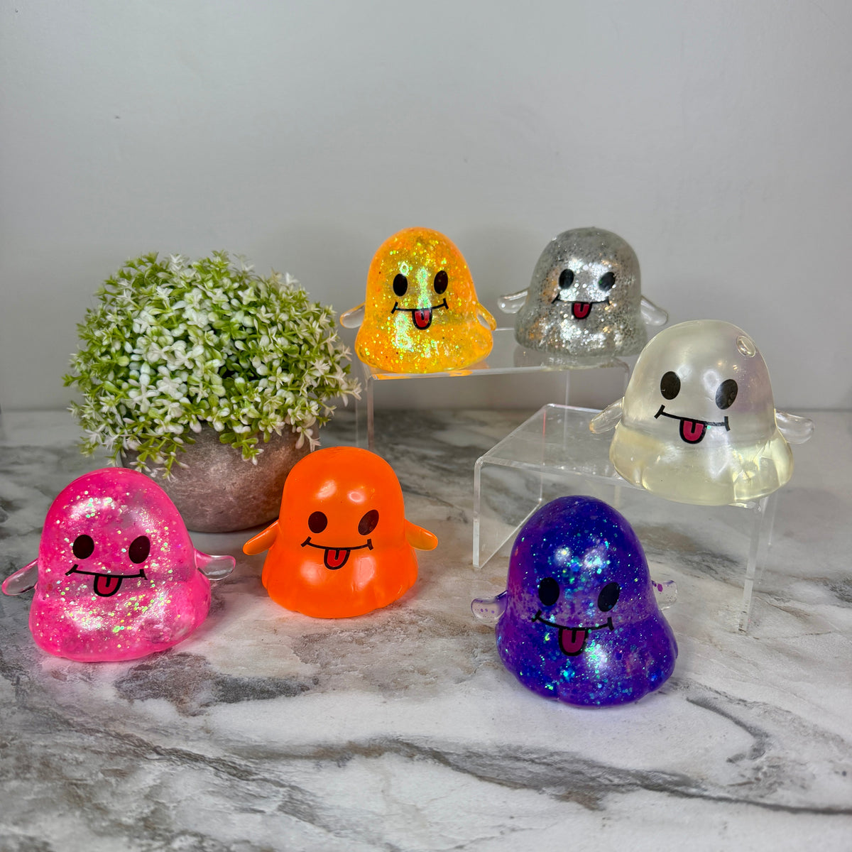 Squishy Toy - Halloween Glitter Ghost
