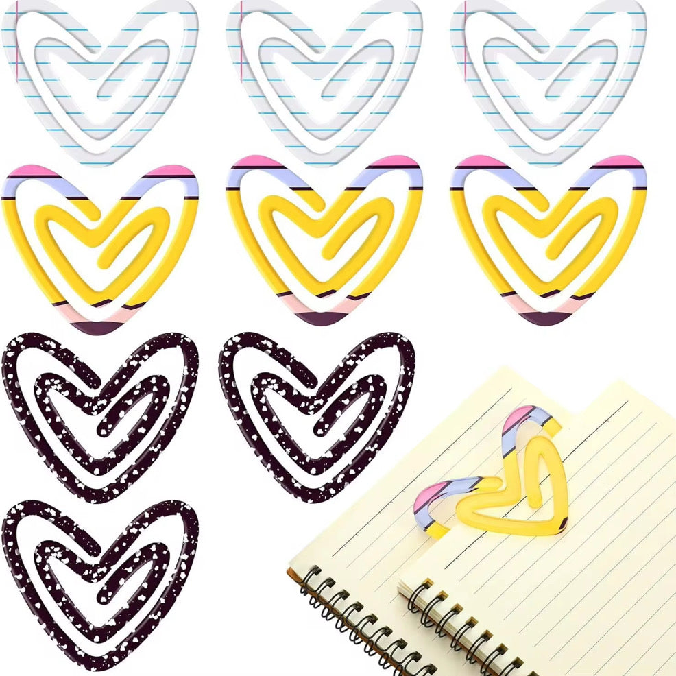 Jumbo Paperclip - Heart Notebook Paper