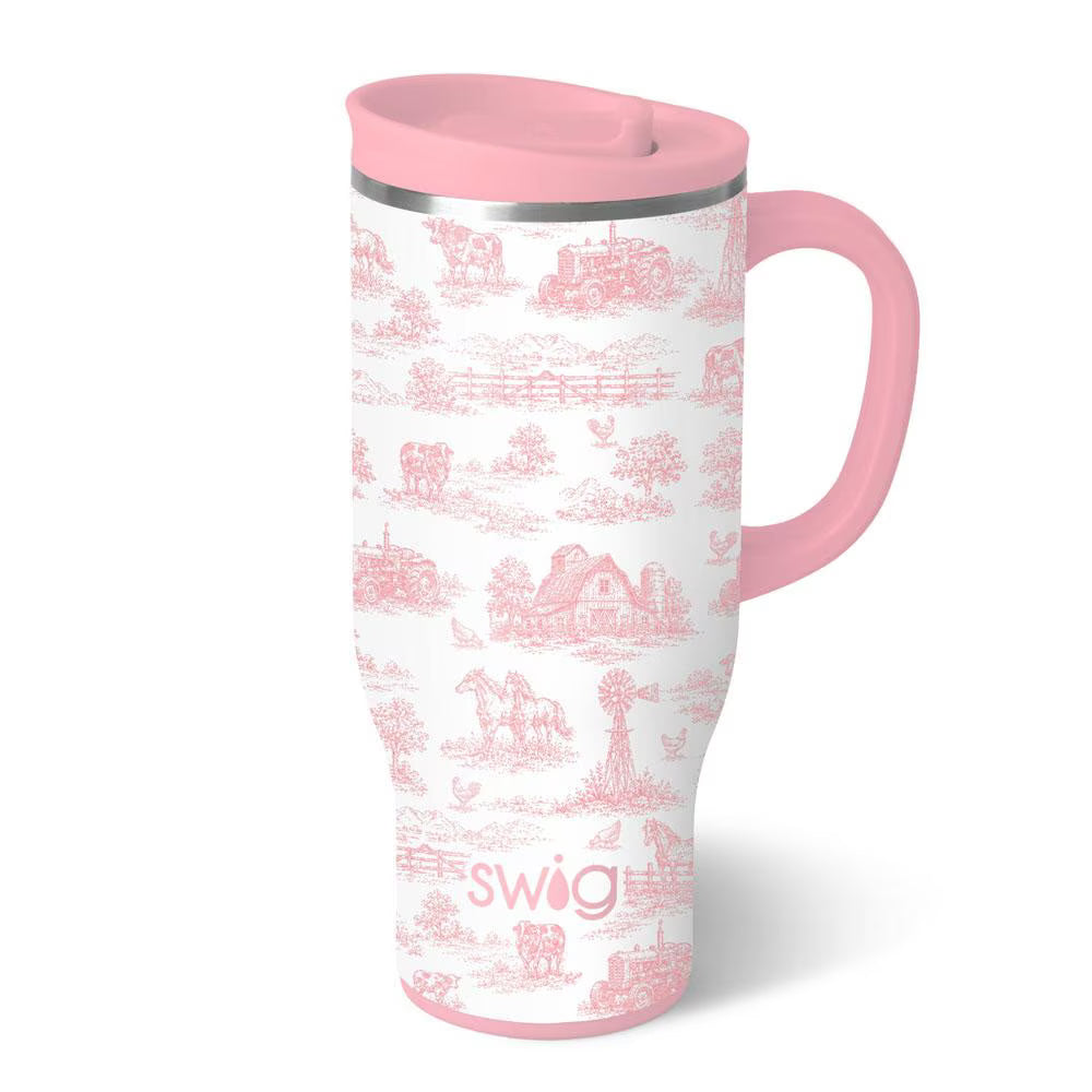 *SWIG - Farmhouse Toile - Travel Mug (24oz)