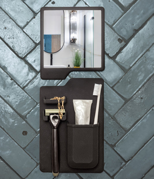 *Fogless Shaving Mirror & Organizer