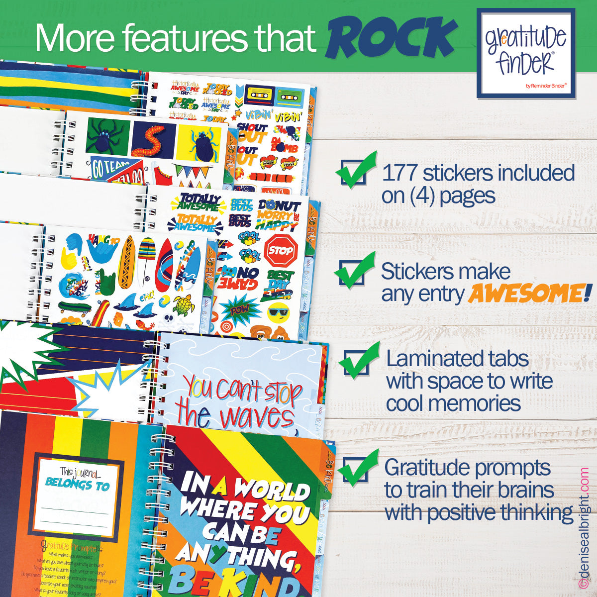 Gratitude Finder® Journals for Boys | Hang 10 - Denise Albright® 