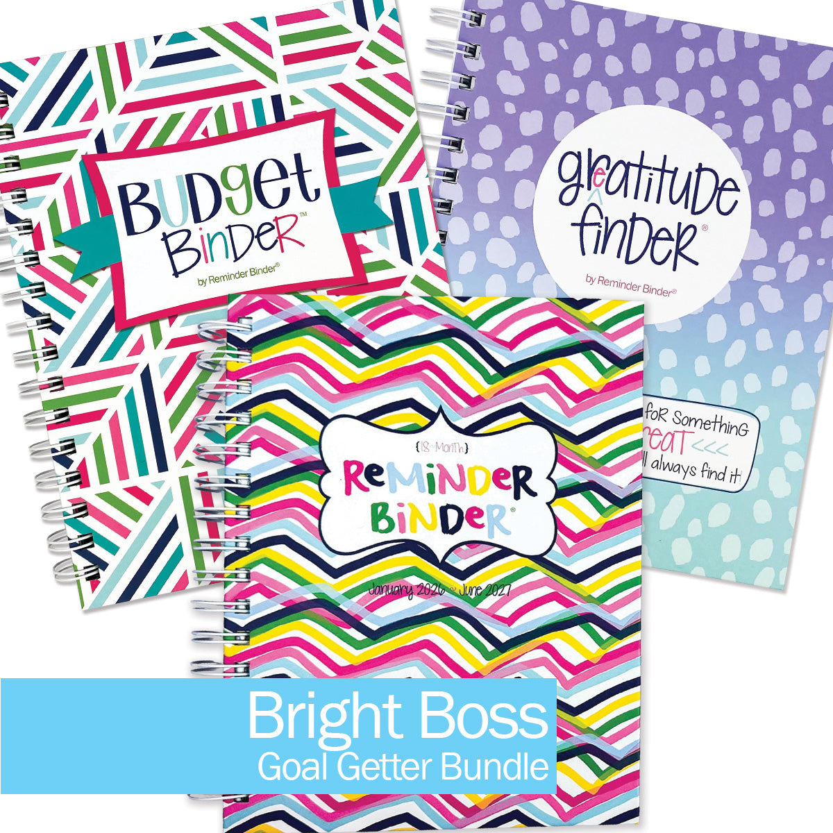 NEW! 2026 Goal Getter Bundle + 2026 Mini Calendar | Reminder Binder® Planner, Gratitude Finder® Journal and Budget Binder™