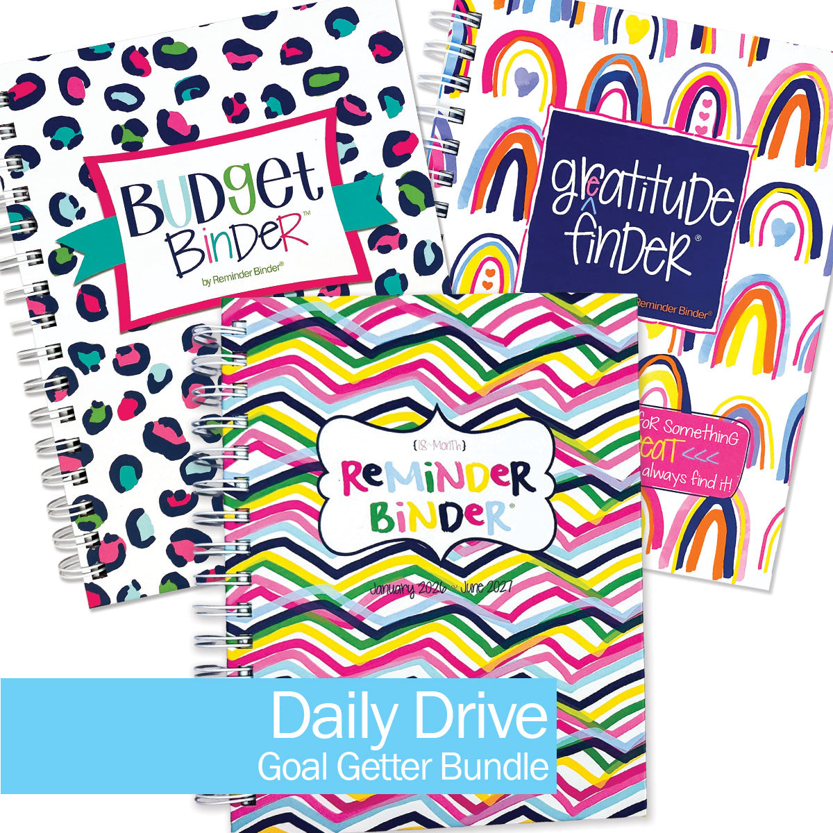 NEW! 2026 Goal Getter Bundle + 2026 Mini Calendar | Reminder Binder® Planner, Gratitude Finder® Journal and Budget Binder™