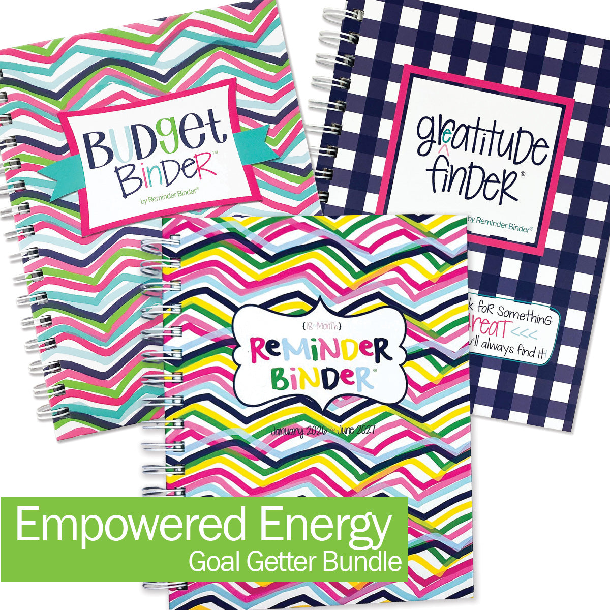 NEW! 2026 Goal Getter Bundle + 2026 Mini Calendar | Reminder Binder® Planner, Gratitude Finder® Journal and Budget Binder™