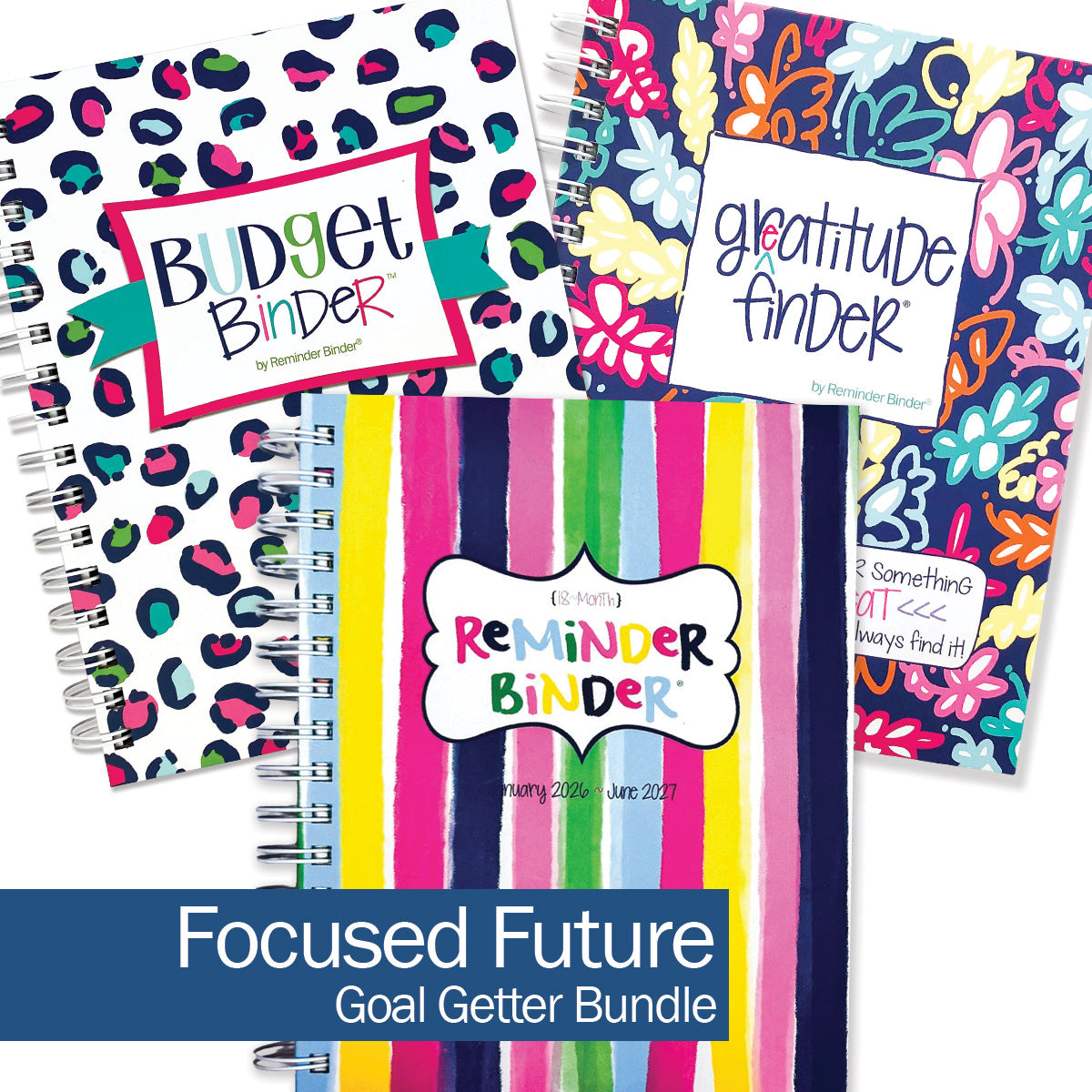 NEW! 2026 Goal Getter Bundle + 2026 Mini Calendar | Reminder Binder® Planner, Gratitude Finder® Journal and Budget Binder™