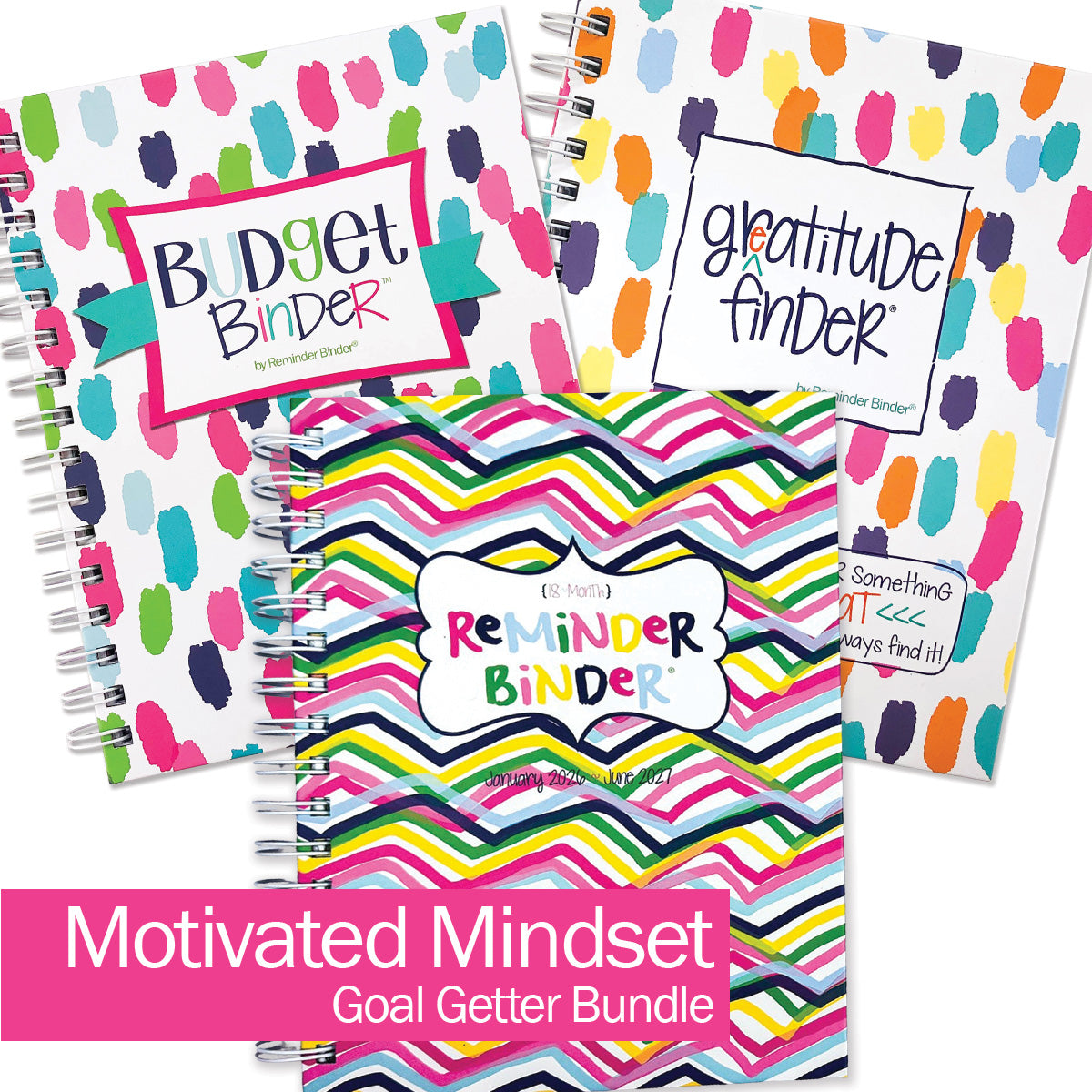 NEW! 2026 Goal Getter Bundle + 2026 Mini Calendar | Reminder Binder® Planner, Gratitude Finder® Journal and Budget Binder™