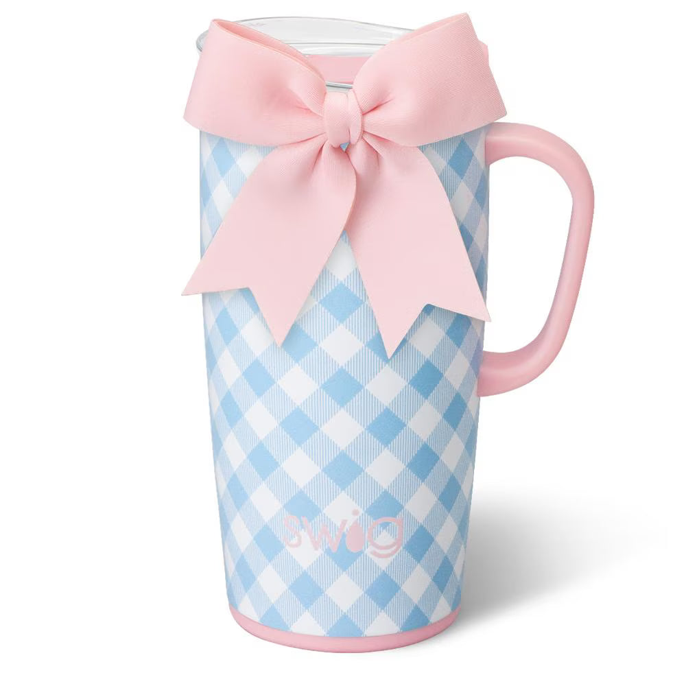 *SWIG Travel Mug (22oz) - Gingham
