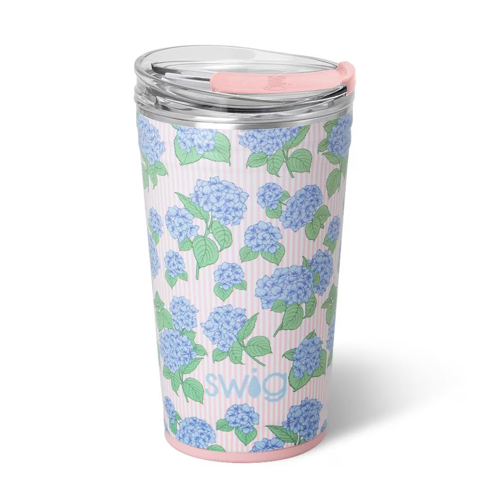 *SWIG - Party Cup (24oz) - Hydrangeas
