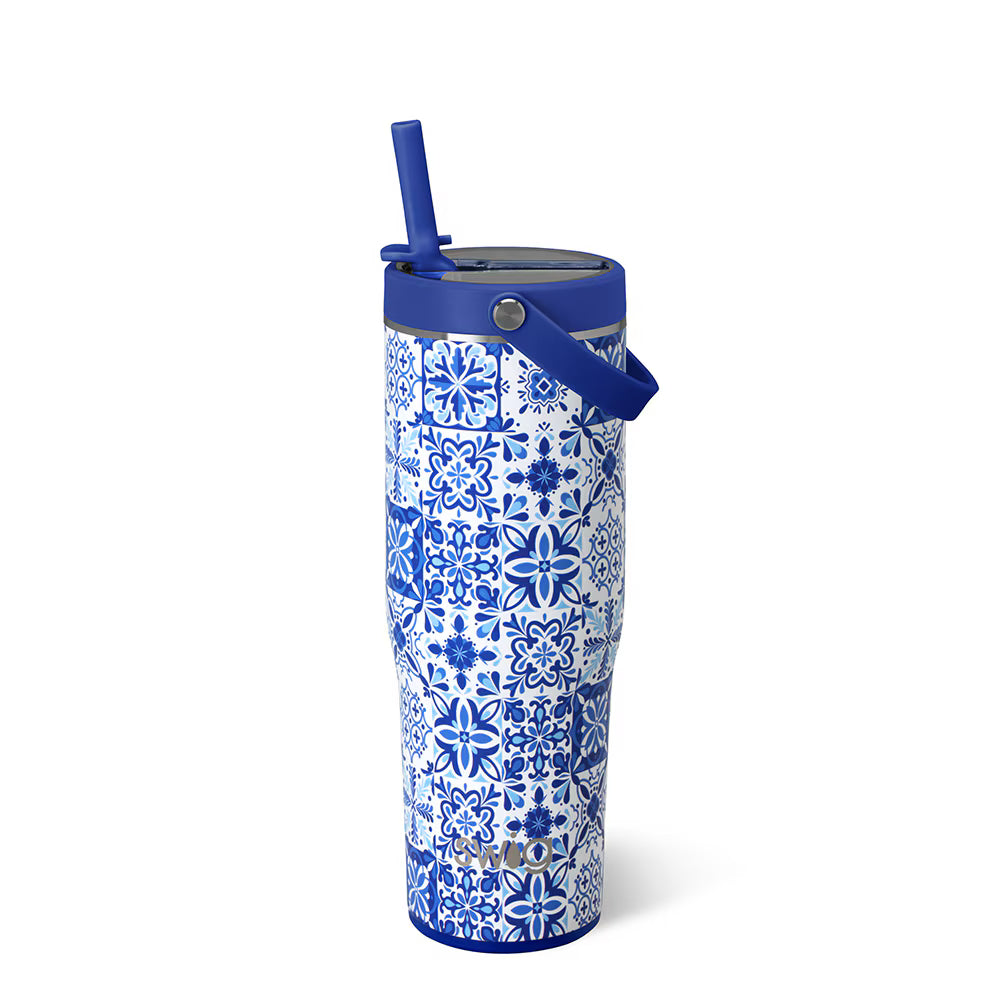 *SWIG Mini Mega Mug 30oz - Indigo Tiles