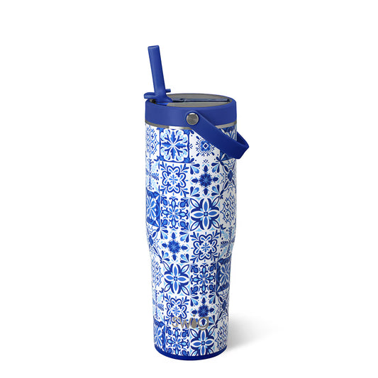 *SWIG To-Go Mug 30oz - Indigo Tiles