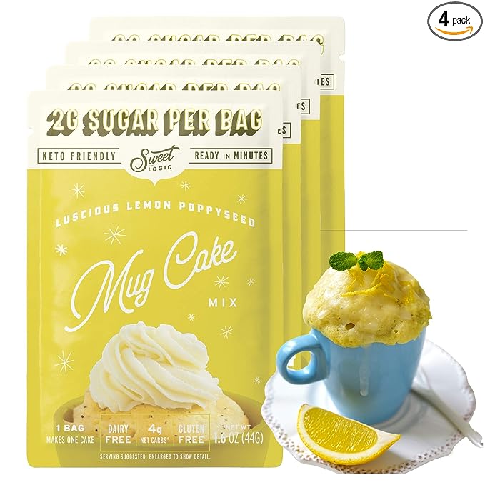 *SWEET LOGIC Keto Mug Cake Mix - Lemon Poppyseed