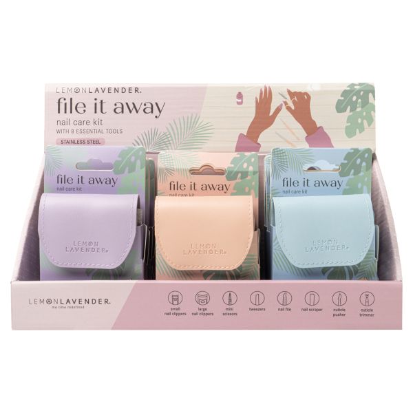 *Nail Care Kit - Purple, Peach & Blue