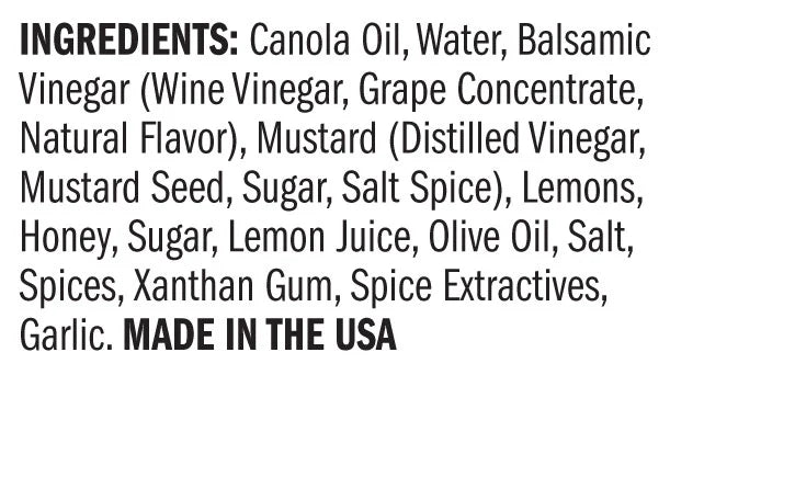 *Dressing - Lemon Honey Vinaigrette