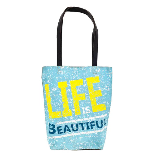 *Military Tent Bag - Life Is Beautiful Tote