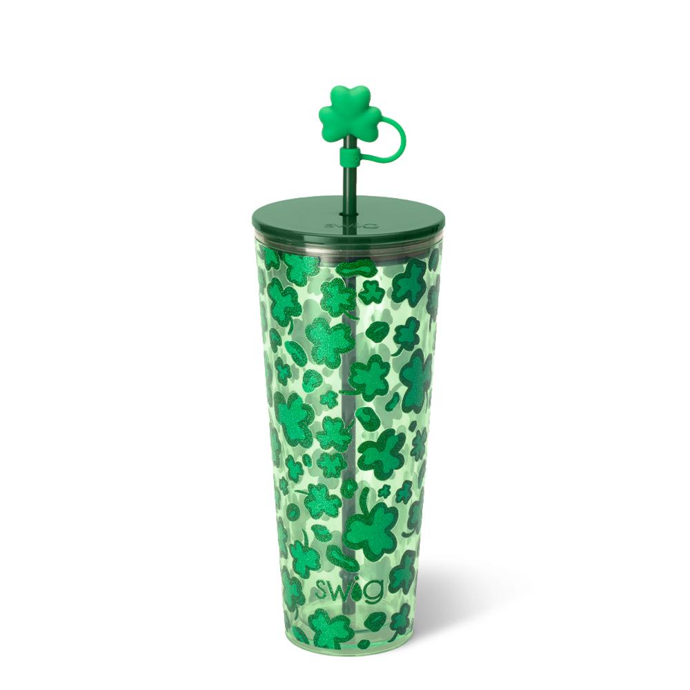 *SWIG Plastic Tumbler 24oz - Lucky Leopard