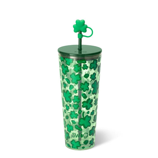 *SWIG Plastic Tumbler 24oz - Lucky Leopard