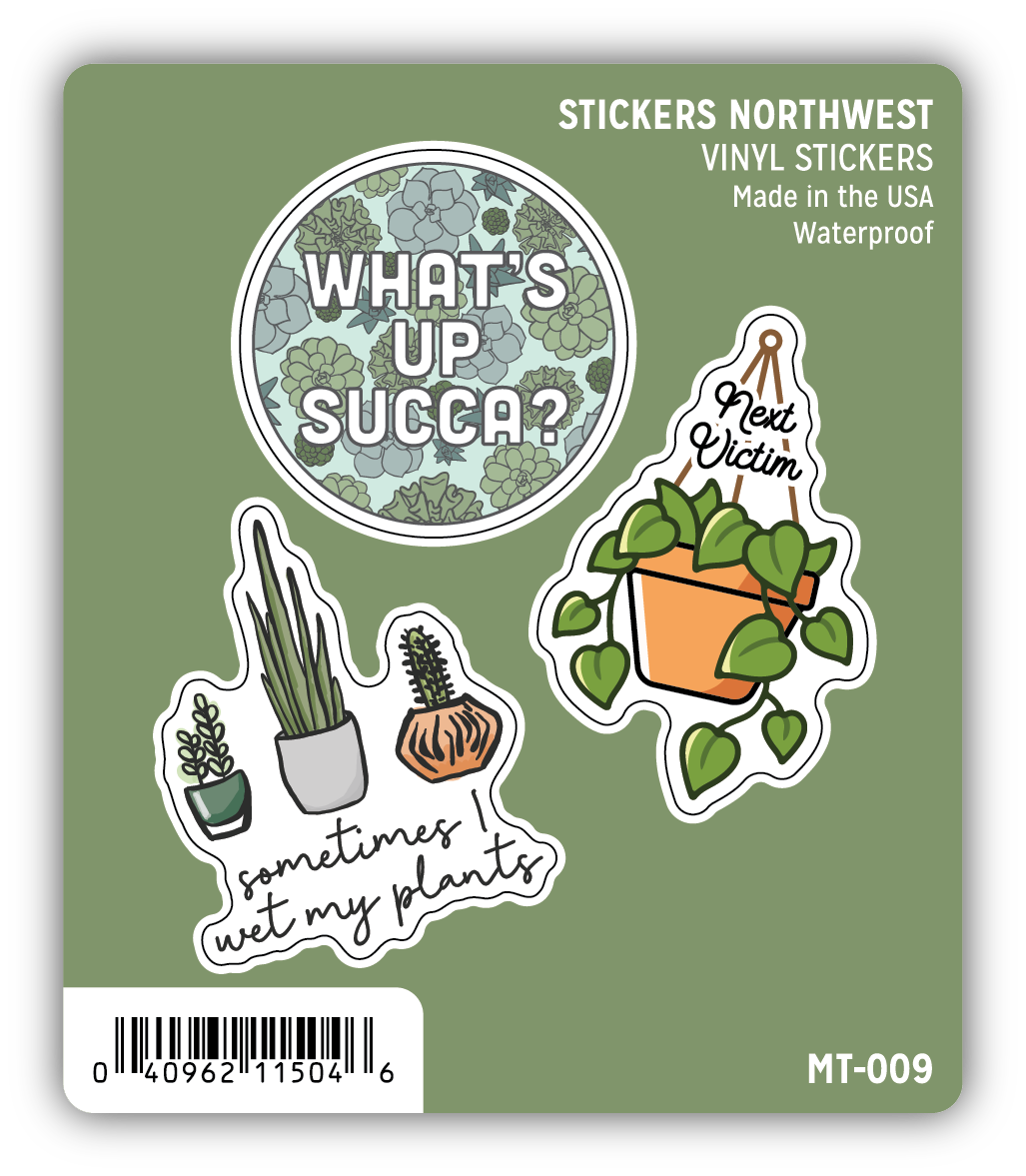 *Sticker Mini Trio - Houseplant Succa