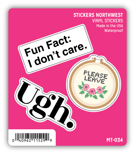 *Sticker - Mini Trio - Snarky Ugh