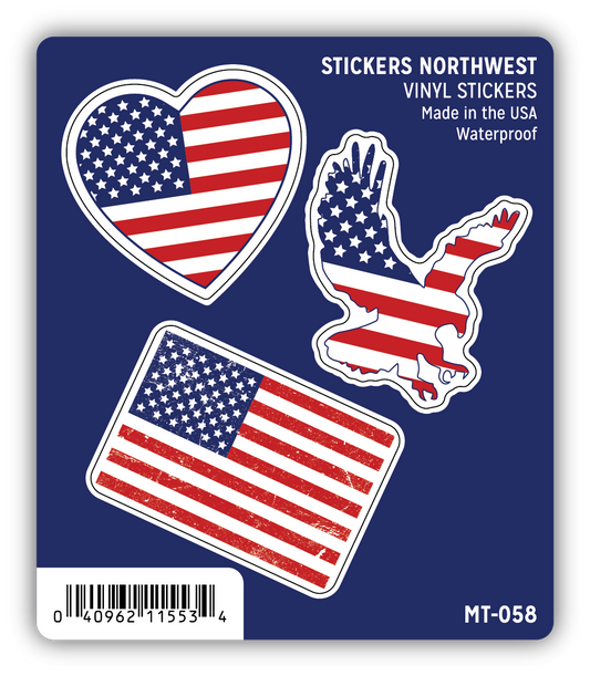 *Sticker Mini Trio - American Flag